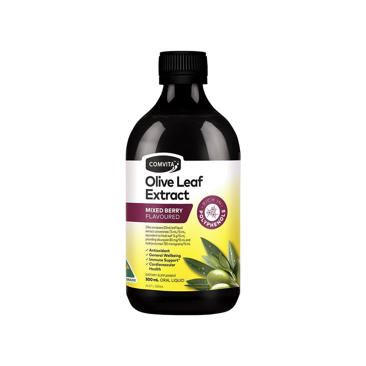 Olive Leaf Extract Mixed Berry 500mL