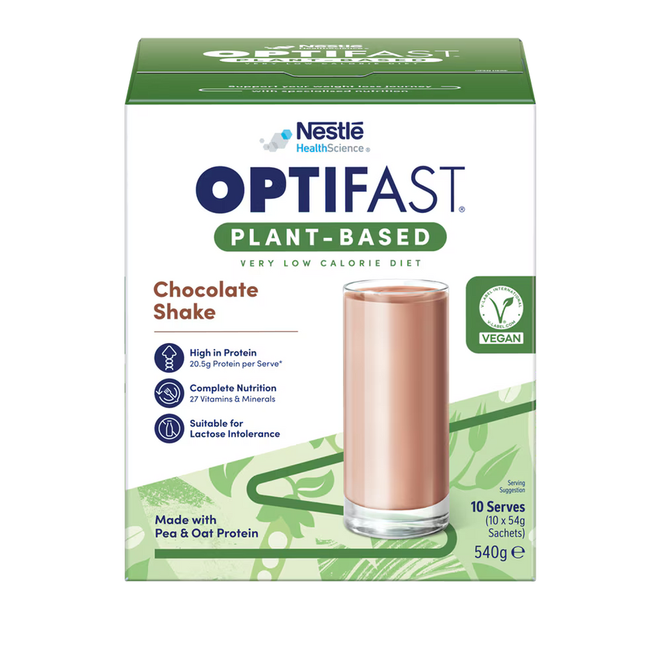 OPTIFAST VLCD Plant Based Shake Chocolate 10 Pack 540g