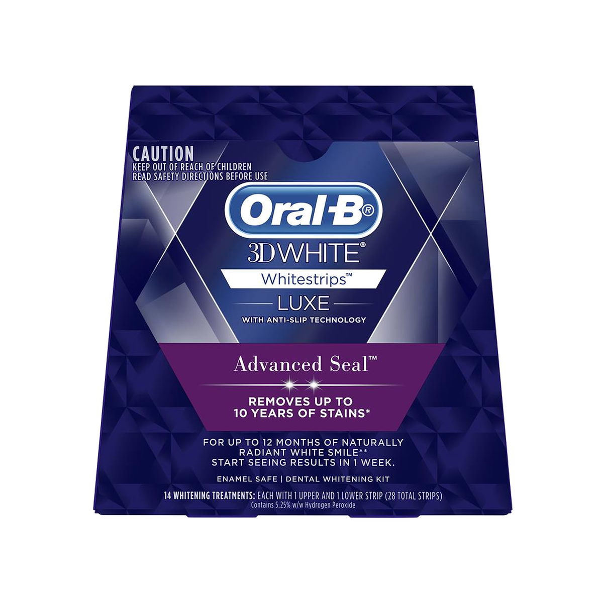 Oral B 3D White Luxe Advanced Seal 14 Teeth Whitening Treatments
