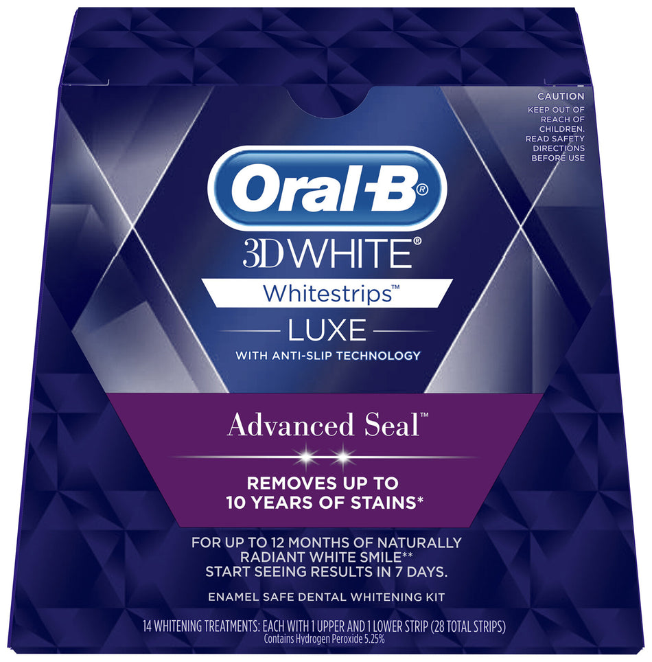 Oral B 3D White Luxe Advanced Seal 14 Teeth Whitening Treatments