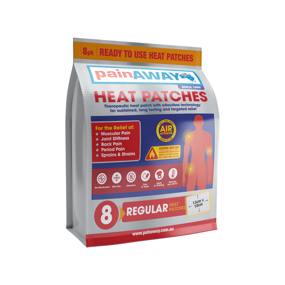 PainAway Heat Patches Regular 13x10cm 8 Pack