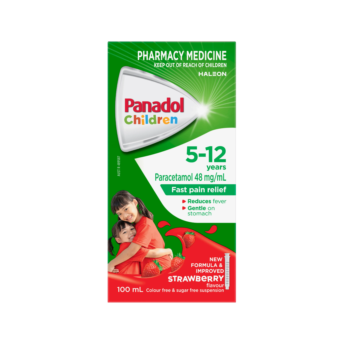 Panadol Children 5-12 Years Colour-Free Strawberry 100mL