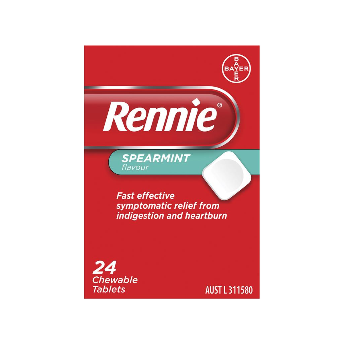 Rennie Spearmint 24 Tablets