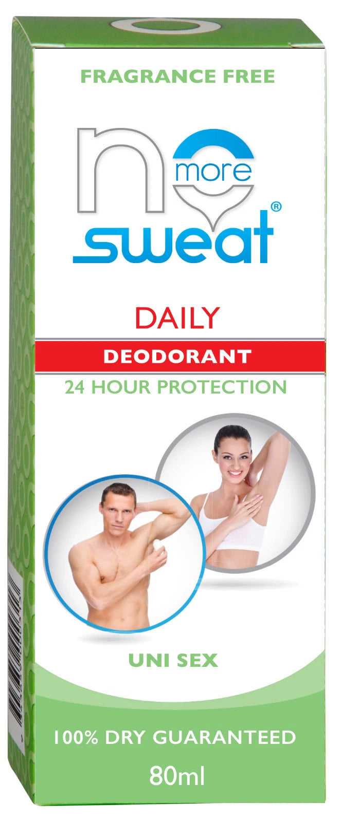 **No More Sweat DAILY Antiperspirant Roll On 80mL Fragrance Free**