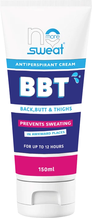 **No More Sweat BBT Back Butt Thighs Antipespirant Cream 12 hours **