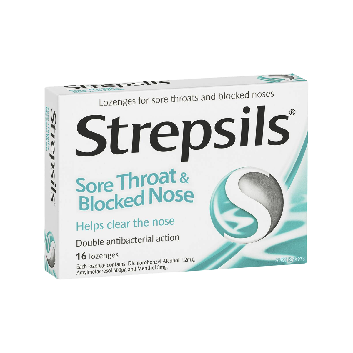 Strepsils Plus Blocked Nose Menthol Eucalyptus 16 Lozenges