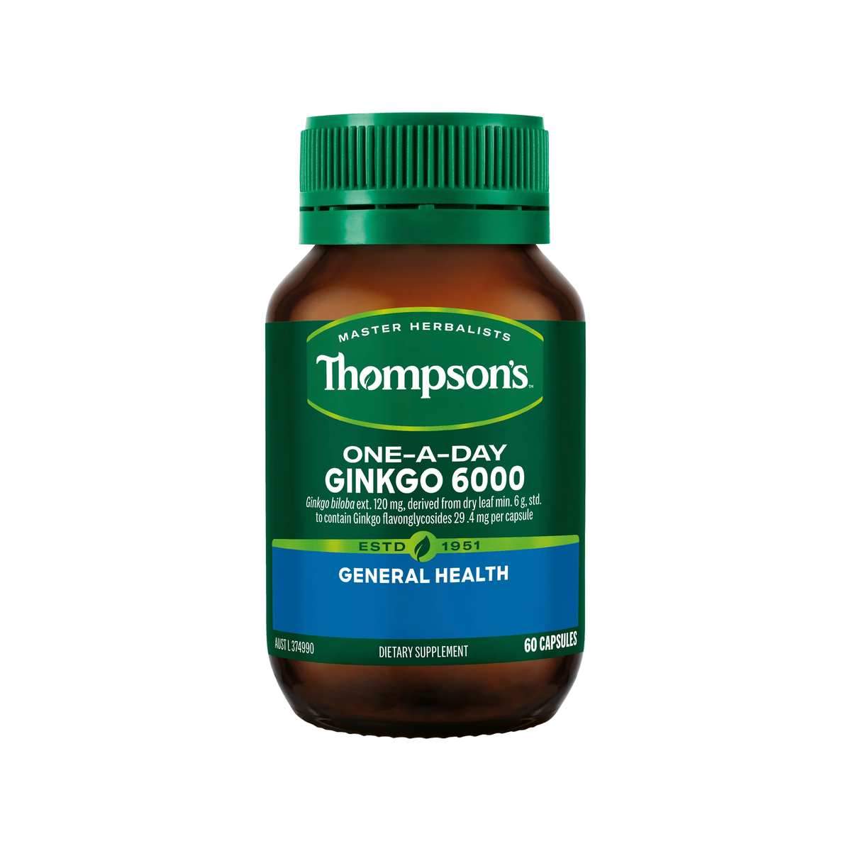Thompsons Ginkgo 6000mg Cap 60