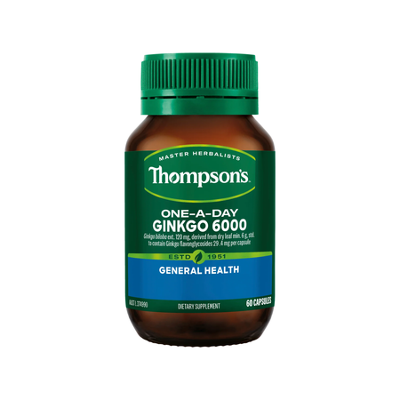 Thompsons Ginkgo 6000mg Cap 60