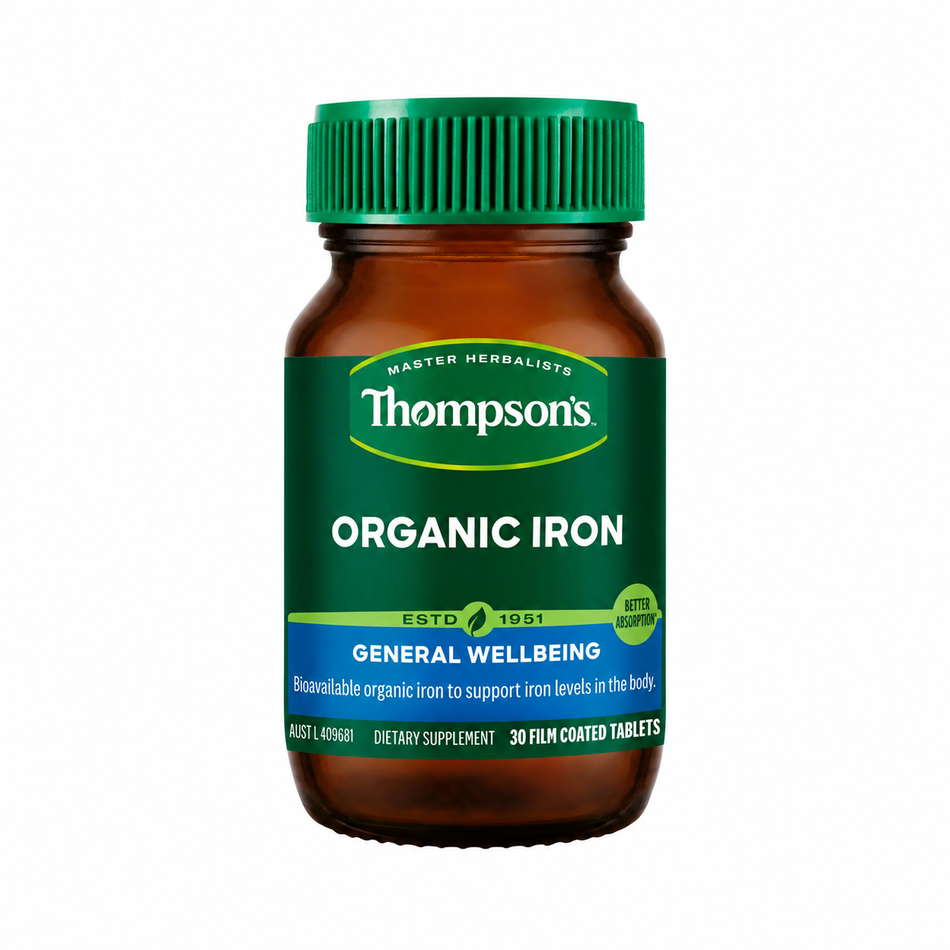 Thompson's Organic Iron 30 Tablets