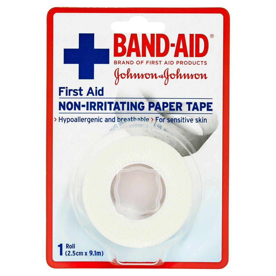 Band-aid First Aid Non-irritating Paper Tape 2.5cm X 9.1m