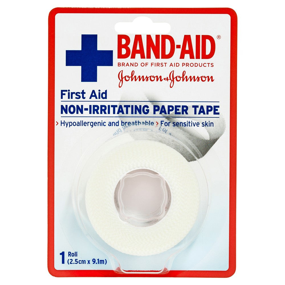 Band-aid First Aid Non-irritating Paper Tape 2.5cm X 9.1m