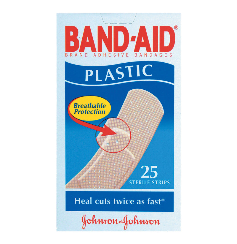 BAND-AID PLASTIC STRIPS 25PK - Direct Chemist Outlet