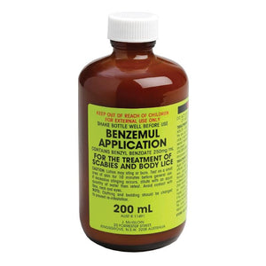 Benzemul Application Scabies & Body Lice 200mL - unavailable as at Feb 2024. All orders will be sent as soon as stock is available.