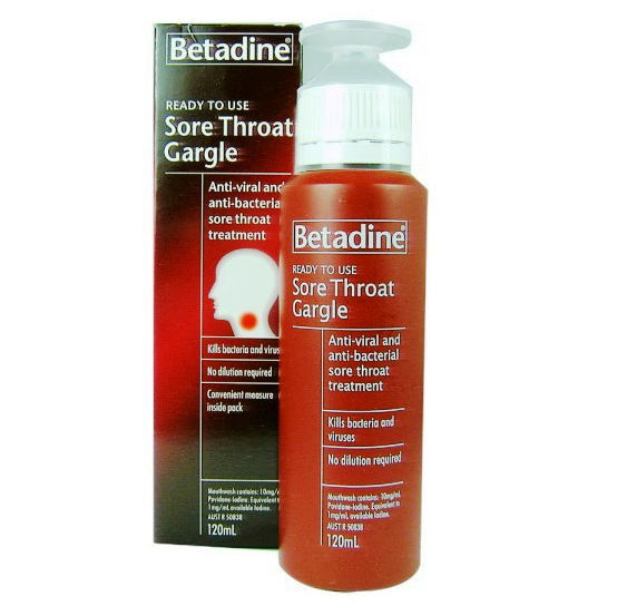 Betadine sore hot sale throat gargle