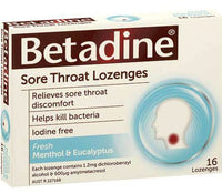 Betadine Sore Throat Lozenges Fresh Menthol & Eucalyptus