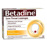 Betadine Sore Throat Lozenges Honey & Lemon