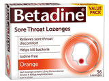 Betadine Sore Throat Lozenges Orange