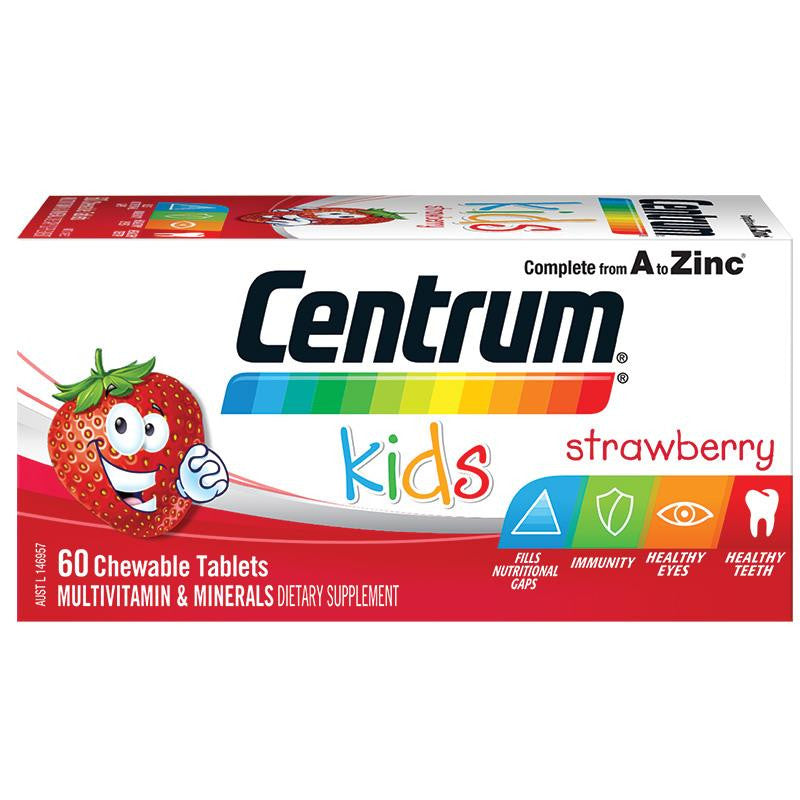 Centrum Kids Strawberry 60 Chewable Tablets