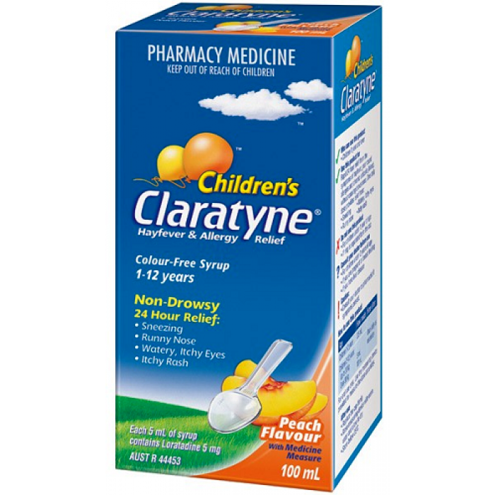 Claratyne Children's Colour-Free Syrup Peach
