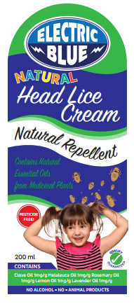 Electric Blue Natural Head Lice Cream 200mL