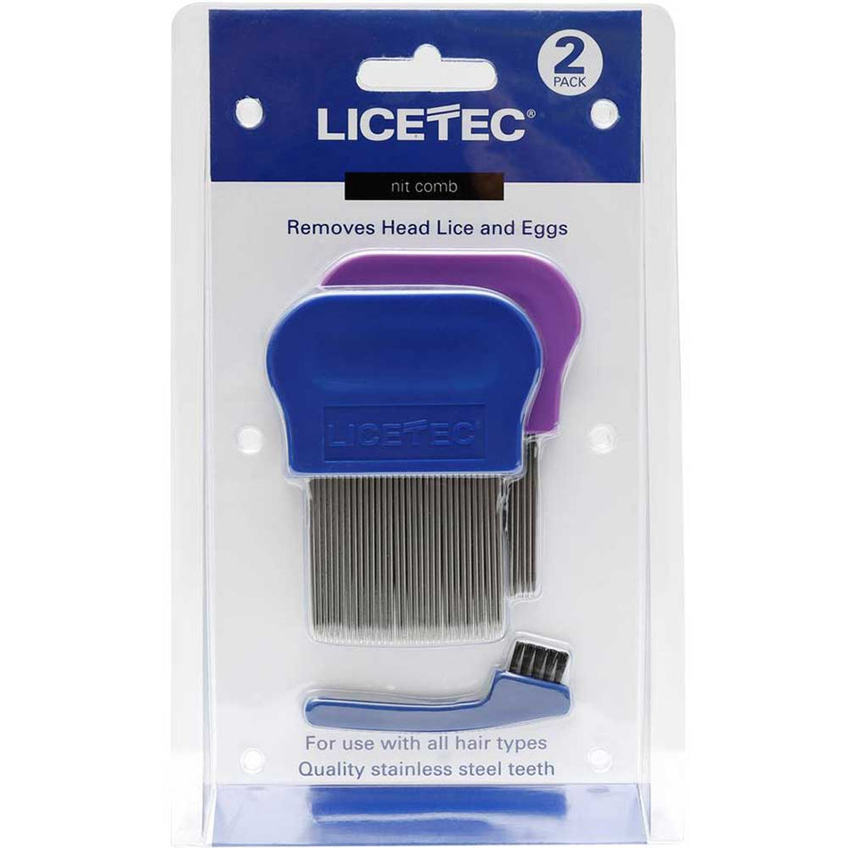 Licetec Metal Nit Comb x2