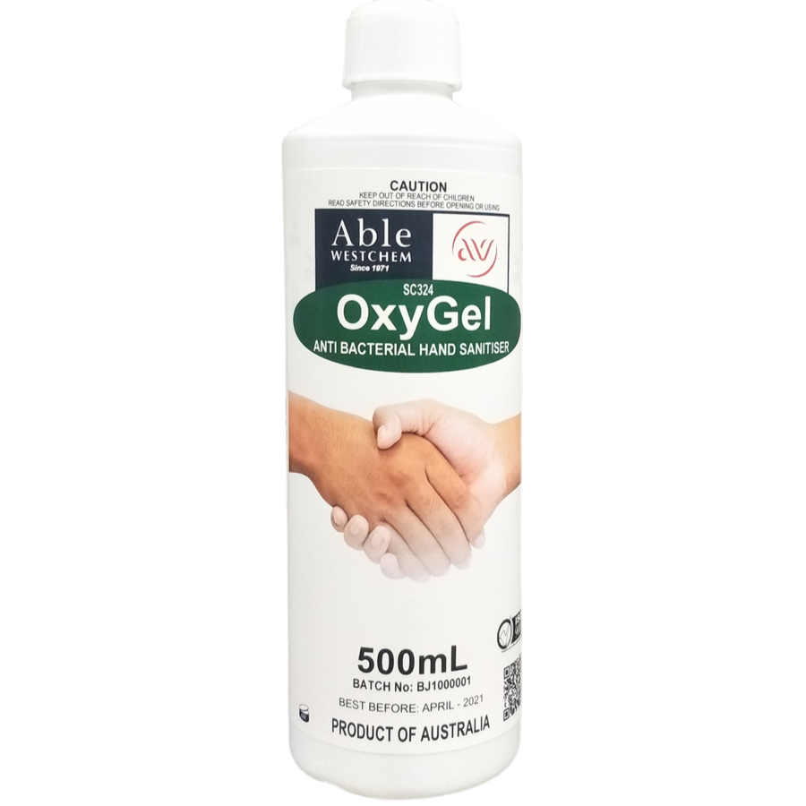 BULK BUY OxyGel - Anti-Bacterial Anti-Viral  Hand Sanitising Gel 500mL - Squirt Bottle
