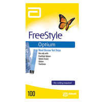 Abbott Optium Glucose Strips - 100 Pack