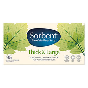 Sorbent OR Kleenex Facial Tissue Thick & Large 95s x 12