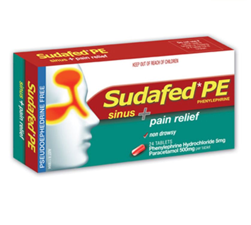 Sudafed Sinus Pain Relief Tab 24 (S3)