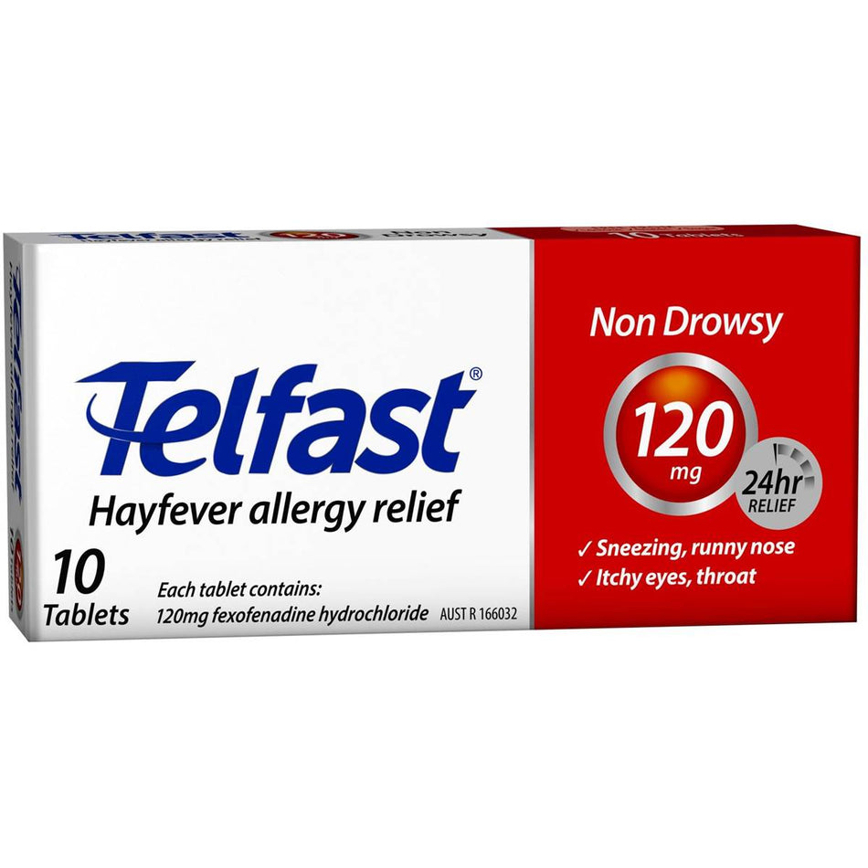 Telfast Tabs 120mg 10 Hayfever