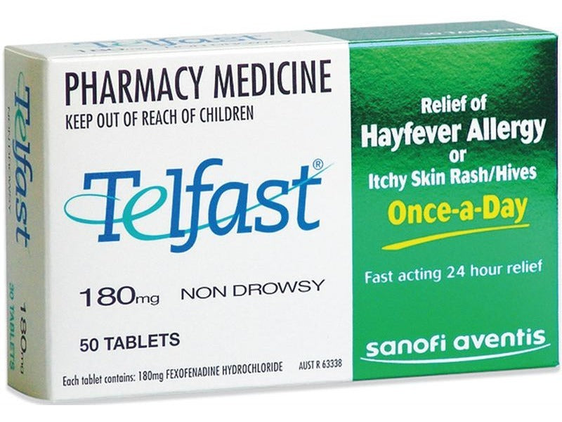 Telfast 180mg 50 Tablets Skin Rash